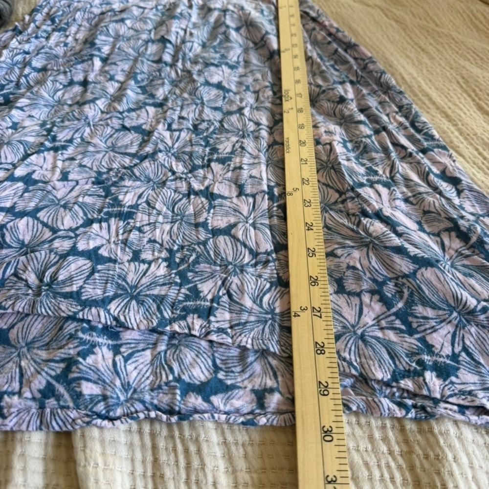Hawaii Cami Dress Women S Blue Pink Hibiscus Floral Rayon Adjustable Strap - Picture 5 of 12